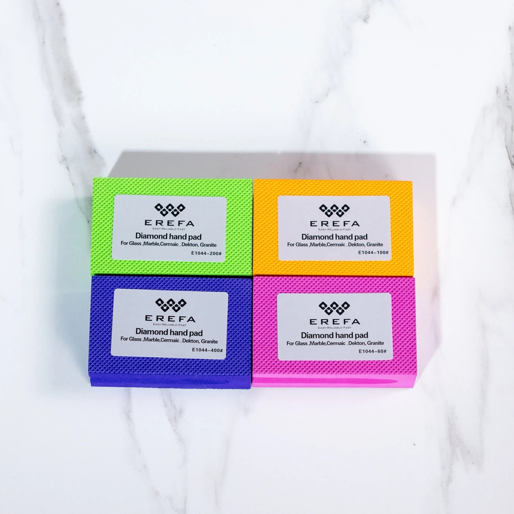 E1044 Diamond Hand Pad with Versatile Grit Range and Compact Design for Precision Finishing - 100